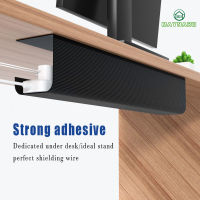 การจัดการสายเคเบิลใต้โต๊ะ40ซม. J Channel Cable Raceway, No Drill Cord Hider For Desk, Self Adhesive Desk Cable Organizer, Cord Organizer For Computer Desk Standing Desk