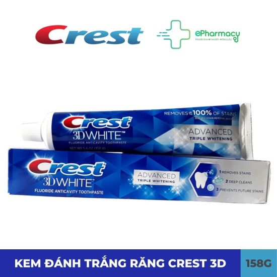 Kem đánh răng crest 3d white trắng răng 158g epharmacy - ảnh sản phẩm 1