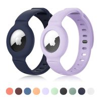 ZZOOI Case for Apple AirTag Silicone Strap Air Tag Anti-lost Bracelet Protective Cover for Kids Children Tracker Locator Watch Band