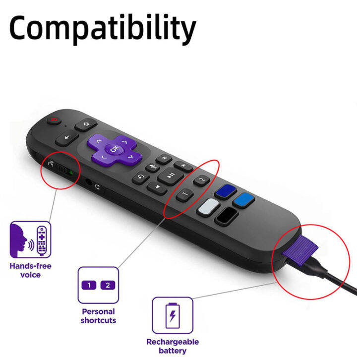 ซินซู-สายคล้องแบบมีเคสป้องกันใช้ได้กับรีโมทเสียง-roku-pro-roku-ultra-2022-4k-roku-แท่งสตรีมมิ่งการควบคุมระยะไกล