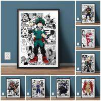 ♧๑ My Hero Academia ยอดนิยมคลาสสิกอะนิเมะมังงะภาพประกอบตกแต่งบ้านความงามตกแต่งห้องผ้าใบภาพวาด Wall Art โปสเตอร์