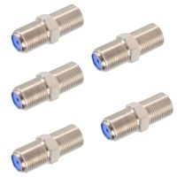 3GHz Coaxial Cable Connector RG6 Coax Cable Extender F-Type Nickel Plated Adapter Female to Female for TV Cables Compatible VCR