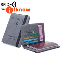 I Know Passport ฝาครอบกระเป๋าสตางค์,กระเป๋าใส่หนังสือเดินทางหนัง PU,RFID,มัลติฟังก์ชั่น,ซองใส่หนังสือเดินทางสำหรับเดินทางพร้อมซิป