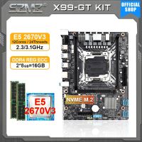 SZMZ X99 GT Motherboard CPU RAM combo with xeon E5 2670 v3 processor + 2*8GB DDR4 memory placa mae kit X99 LGA2011 V3