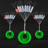 【DT】hot！ 80pcs 10 Groups 8 1 Float Rubber Stopper Fishing Bobber Oval Tackle Accessories