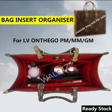Fits for onthego GM Felt Cloth Insert Bag Organizer Makeup Handbag shaper  on the go Organizer Portable Cosmetic Bags