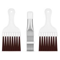 3 Pieces Air Conditioner Condenser Fin Comb, Fin Cleaning Brush Air Conditioner Fin Cleaner Refrigerator Coil Cleaning Whisk Brush Metal Fin Evaporator Radiator Repair Tool