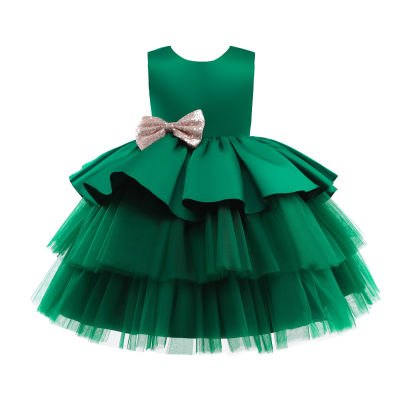 Nileafes W 0-5 Years kids Girls 2021 New Summer Dresses Princess Dresses With Big Bow Knot Wedding Birthday Party Dresses Casual Wear