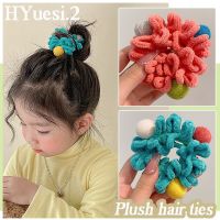 Sweet Plush Towel Hair Ties Soft Elastic Pom Pom Ponytail Hold Hair Bands Women Girls Simple Hair Rope Scrunchies Hair Accessories