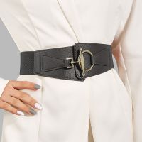 【CC】 Cintos espartilho de couro largo com cordões para mulheres moda gótica feminina saia combinando tendência cinto elástico acessórios