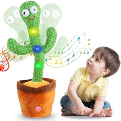 32cm Electric Twisting Dancing Enchanting Cactus Toy With English / Russian / Spanish / Vietnamese / Arabic 120 Songs Cactus Toy