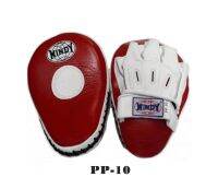 Windy Focus Mitts PP-10 Red-White Genuine Leather For training Muay Thai MMA K1 เป้ามือ วินดี้ แบบทรงโค้ง สำหรับซ้อมมวยไทย ทำจากหนังแท้ สีแดง-ขาว