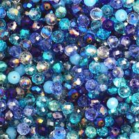 Isywaka Blue Multicolor 2mm 3*4mm 4*6mm 6*8mm Austria faceted Crystal Glass Beads Loose Spacer Round Beads for Jewelry Making Beads