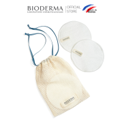 HB Gift Túi 3 miếng tẩy trang cotton hữu cơ tái sử dụng Bioderma Washable