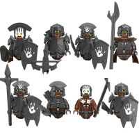 8pcsset LordRings Figure Series Orcs Army Mini Figma Building Blocks Doll Model Toys For Children