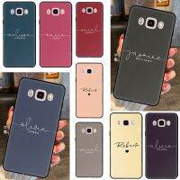 【ส่องแสงอิเล็กทรอนิกส์】เคสชื่อขาวดำแบบกำหนดเองได้สำหรับ Samsung Galaxy J1 J3 J5 J7 A3 2017 A5 A7 A9 J8 J4 J6 A8 A6พร้อมฝาครอบ2018