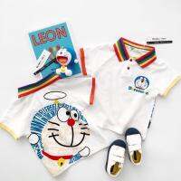 Doraemon Chibi Maruko-Chan เสื้อยืดแขนสั้นสำหรับผ้าฝ้ายเด็กผู้หญิงเสื้อยืดฤดูร้อนการ์ดใหม่เด็กเสื้อโปโลลำลอง0000