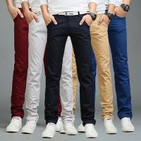 【CC】♛✒  8 Color Classic Men Pants New Business Fashion Stretch Cotton Elastic Straigh Jeans Trousers