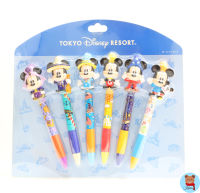 ✅พร้อมส่ง set 13 cute blue Tokyo Disney Resort Disney Mickey Mouse pen set 6pieces??ปากกา มิกกี้เมาส์ ดิสนี่ย์