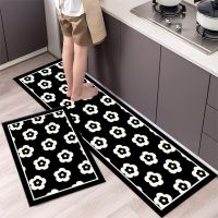 Nordic Style Kitchen Mat Anti Slip Home Fresh Doormat Entrance Door Bath Mats Toilet Floor Waterproof Kitchen Carpet Washable