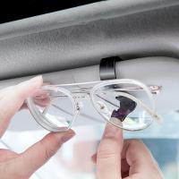 4Pcs Car Sunglasses Holder Easy Install Sun Visor Eyeglass Hanger Clip Stable Sunglasses Clip Eyeglass Mount Eyewear case