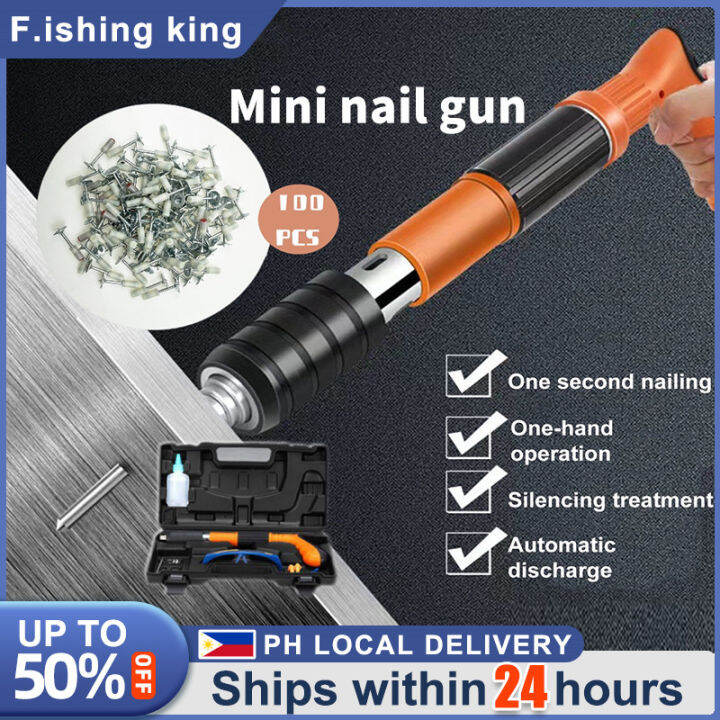 【Free gift of 100 nails】Manual Steel Nails Gun For Concrete Rivet Tool ...