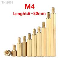 M4 Hex Male Female Brass Standoff Stud Board Threaded Pillar Mount PCB Motherboard Hexagon Brass Spacer Bolt Screw M4xL 6mm