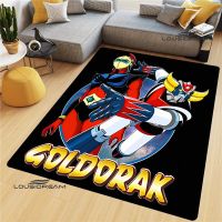 พรมประตูกันลื่นพิมพ์ลาย UFO ROBO GRENDIZER GOLDORAK ห้องนั่งเล่นพรมเสื่อโยคะพรมสำหรับห้องนอนของขวัญอุปกรณ์ประกอบฉากการถ่ายภาพ Niufen