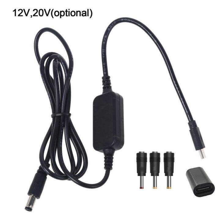 usb-c-type-c-pd-to-12v-20v-2-5-3-5-4-0-5-5mm-conveter-adapter-cable-cord-for-wifi-router-laptop-led-light-cctv-camera-led-strip-lighting