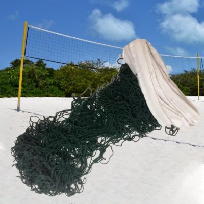 Polyester Volleyball Net Collapsible Wear-resistant Professional Beach Volleyball Net for Outdoor
