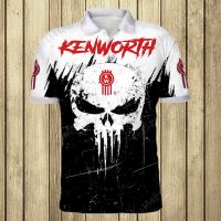 Kenworth Brand Mens Polo Shirt Hip-hop Harajuku Short-sleeved Shirt 3D Anime Oversized T-shirt High-quality Casual Mens Shirt