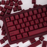 NEW Minimalist red 140-key mechanical keyboard keycap PBT Dye sublimation cherry profile height adaptation 61/64