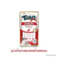 Toro Plus+ White Meat Tuna with Alaska Salmon 15g (5 pcs) ปลาทูน่าเนื้อขาวกับอลาสก้าแซลมอน