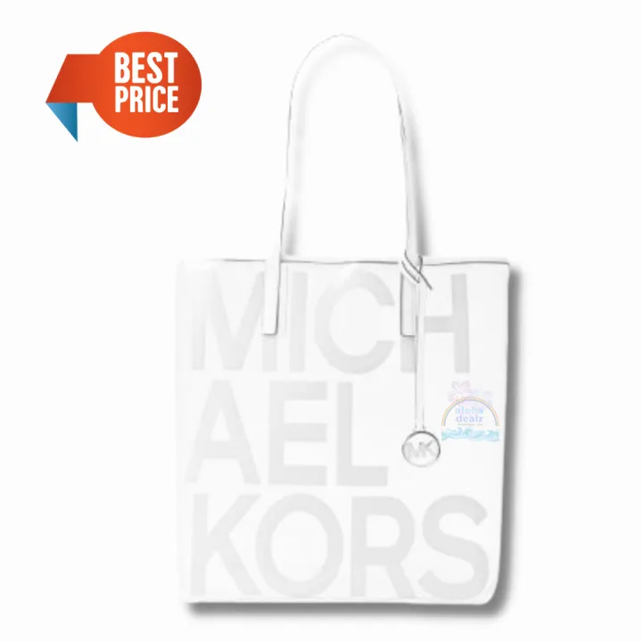 Michael Kors The Michael Bag Clear North South Tote Optic White | Lazada PH