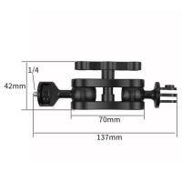 แขนกล้อง Dslr ขาตั้งกล้องสกรู3/8 1/4คู่ที่หนีบแบบปูรองรับกล้องสนาม Led