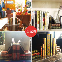 ของตกแต่งชั้นวางหนังสือปลอมแนววินเทจสไตล์ยุโรปของตกแต่งชั้นวางหนังสือในห้องทำงานของตกแต่งชั้นวางหนังสือไม้