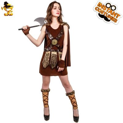 Big female vikings skirt dress cosplay the primitive stage performance clothing role-playing party dress