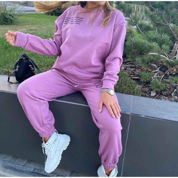 2021-spring-hoodies-two-piece-set-women-long-sleeve-solid-casual-pullover-suit-elastic-sports-pants-female-tracksuit-sportswear