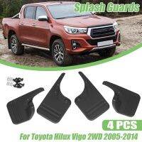 4X Front&amp;Rear Mud Flaps Splash Guards-Fender for Toyota Hilux Vigo 2WD 2005-2014 Direct Bolt Installation Exterior Parts