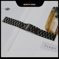 NORTH EDGE 22MM Black Steel Strap Universal