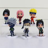 หุ่นแอ็คชั่น6ชิ้น/ล็อต Obito 3 7ซม. รุ่น Gaara ฟิกเกอร์ PVC ญี่ปุ่น