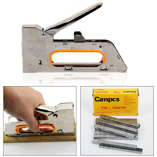 Heavy Duty Tacker Staple Gun 4/6/8mm Stapler ( Silver ) Rapid23