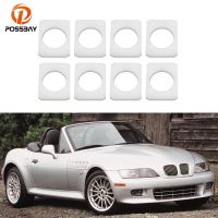 8ชิ้นรางที่นั่งสีขาวรถยนต์สำหรับ BMW Z3 E36 E37 E38 1994 1995 1996 1997 1998 1999 2000 2001 2002 Z3M M Roadster M Coupe