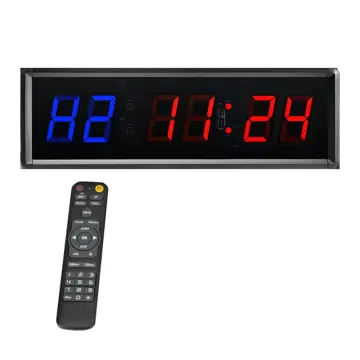 LED Digital Countdown Wall Clock Fitness Timer Stopwatch for Gym (2.3inch  Digital High)