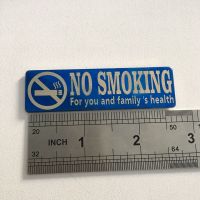 【YF】 No Smoking Sign Stainless Steel Metal Shiny and Smooth Stickers for Automobiles Motorcycle