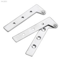 2 Set Door Pivot Hinges 360 Degree Rotating Hidden door Hinge Lock 1.5 / 2mm Silver Stainless Steel for Revolving Doors