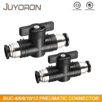 QDLJ-Pnuematic Pipe Hose Connector Buc Series 4mm 6mm 8mm 10mm 12mm Quick Intervention Vavle Air Pipe Manual Switch Hand Valves