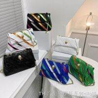 hot【DT】♀♞♞  2023 Patchwork Purse on Front Flap Jointing Colorful Fashion Design