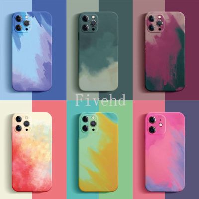 Ready Stock Samsung A11 M11 A10 M10 J7 J6 J4 J2 Prime A7 2018 A750 A10s Case Watercolor Not Liquid Silicone Soft Phone Case Cover