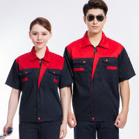 ?จัดส่งที่รวดเร็ว?ฤดูใบไม้ผลิและฤดูใบไม้ร่วง Workwear ชุดไหล่สะกดสกปรกทนซ่อมรถยนต์คนงานโรงงานการประชุมเชิงปฏิบัติการเสื้อผ้าทำงานสวมใส่เสื้อผ้าแรงงานสวมใส่เสื้อผ้าผู้ชายและผู้หญิงด้านบน